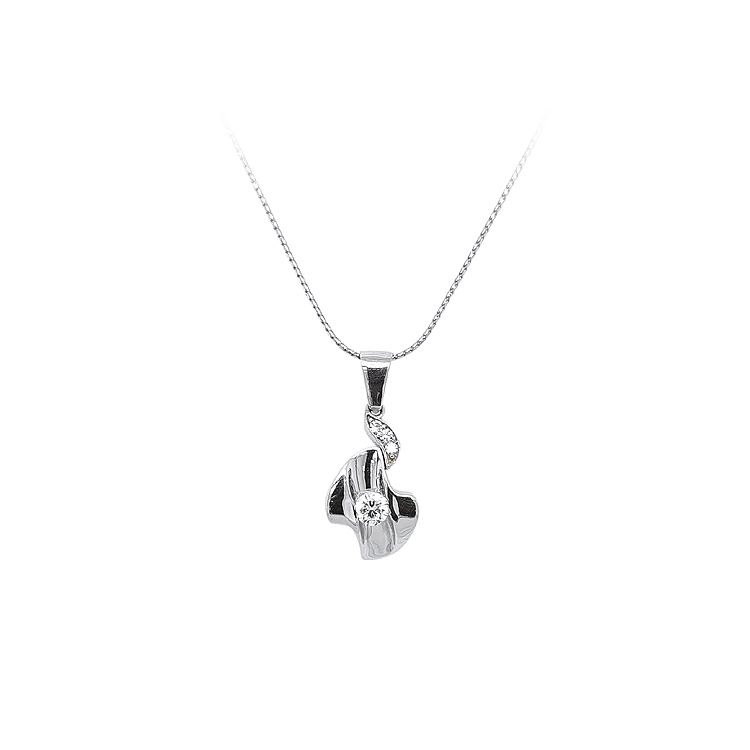 Anhänger mit Zirkonen aus Weißgold