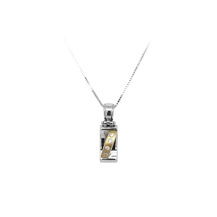 Anhänger mit Zirkonen aus kombiniertem Gold