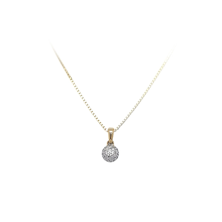Gold-Anhänger mit Zirkonen