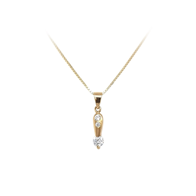 Gold-Anhänger mit Zirkonen