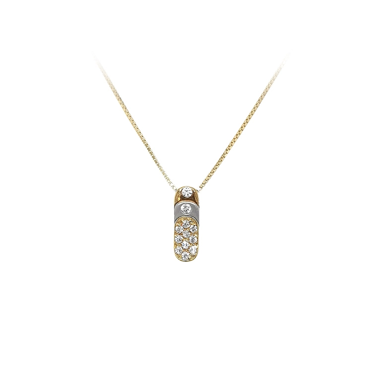 Gold-Anhänger mit Zirkonen
