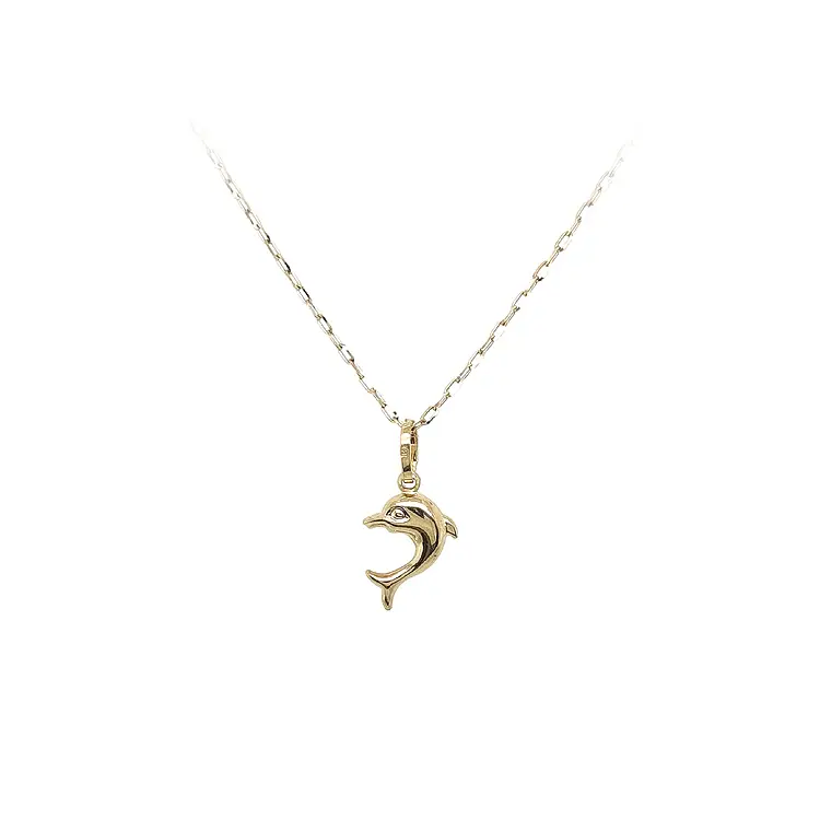 Goldener Delphin-Anhänger