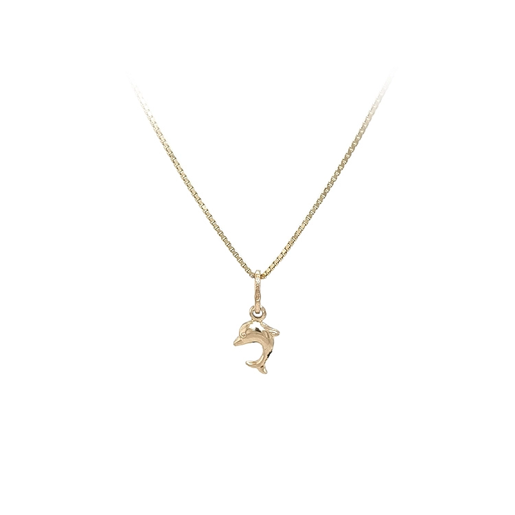 Goldener Delphin-Anhänger