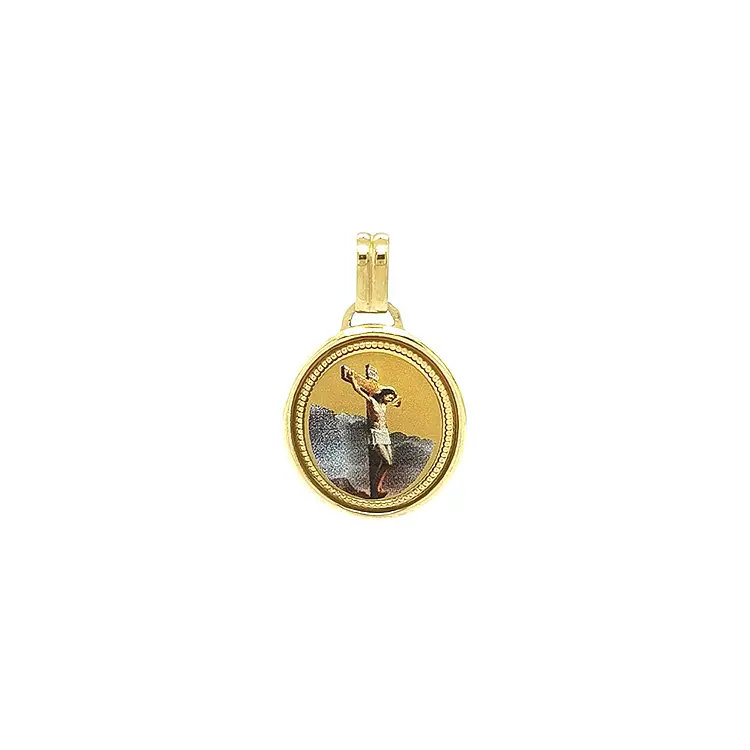 Goldmedaillon mit Jesus Christus