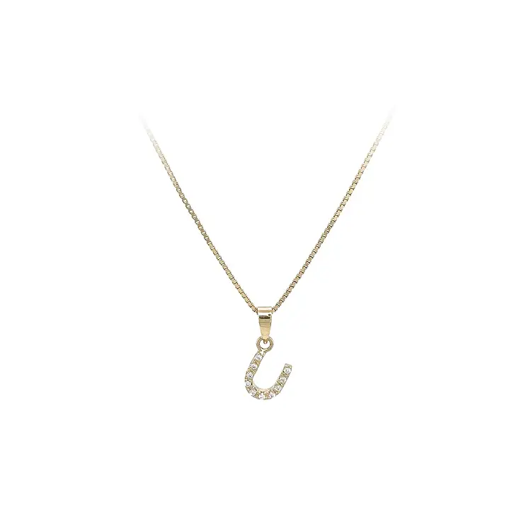 Gold-Anhänger Buchstabe U