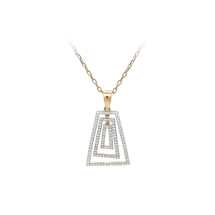 Gold-Anhänger mit Zirkonen
