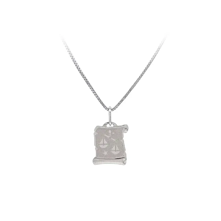 Anhänger Zeichen der Waage aus Weißgold