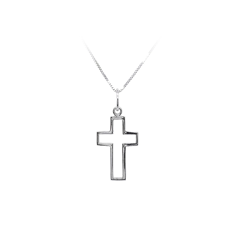 Anhänger Kreuz aus Weißgold