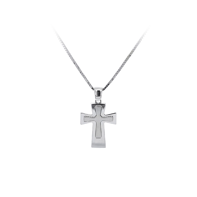 Anhänger Kreuz aus Weißgold