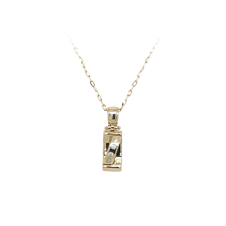 Gold-Anhänger mit Zirkonen