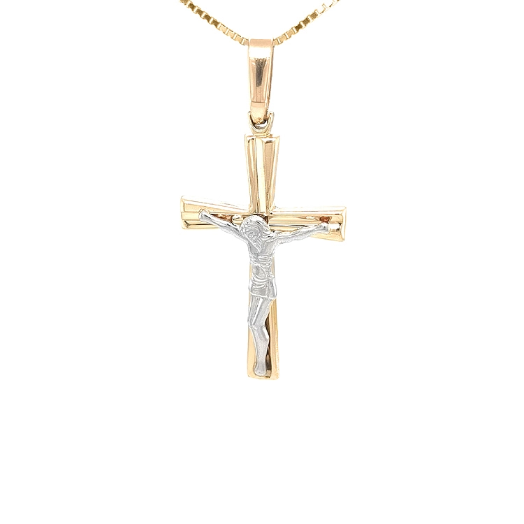 Goldenes Kreuz mit Jesus Christus