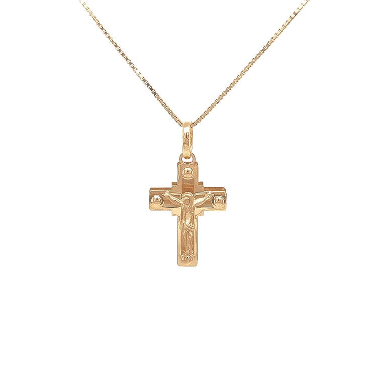 Goldenes Kreuz mit Jesus Christus
