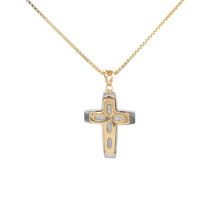 Goldenes Kreuz aus kombiniertem Gold