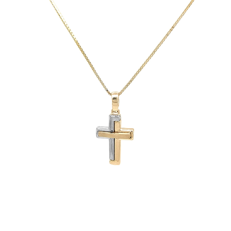 Goldenes Kreuz aus kombiniertem Gold