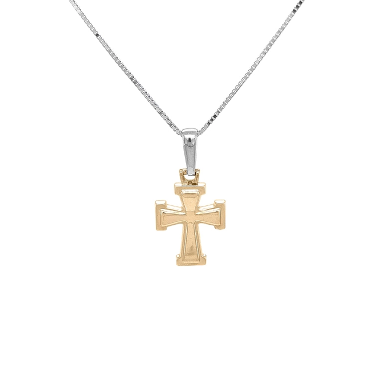 Goldenes Kreuz aus kombiniertem Gold