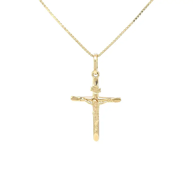 Goldenes Kreuz mit Jesus Christus