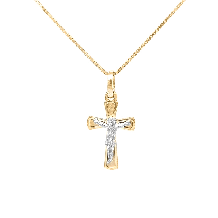 Goldenes Kreuz mit Jesus Christus