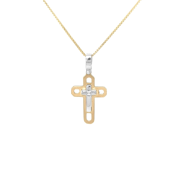 Goldenes Kreuz mit Zirkon