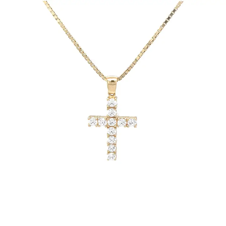 Goldenes Kreuz mit Zirkonen