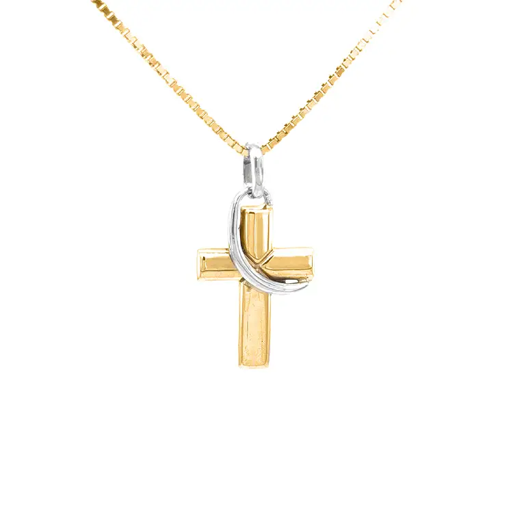 Goldenes Kreuz aus kombiniertem Gold