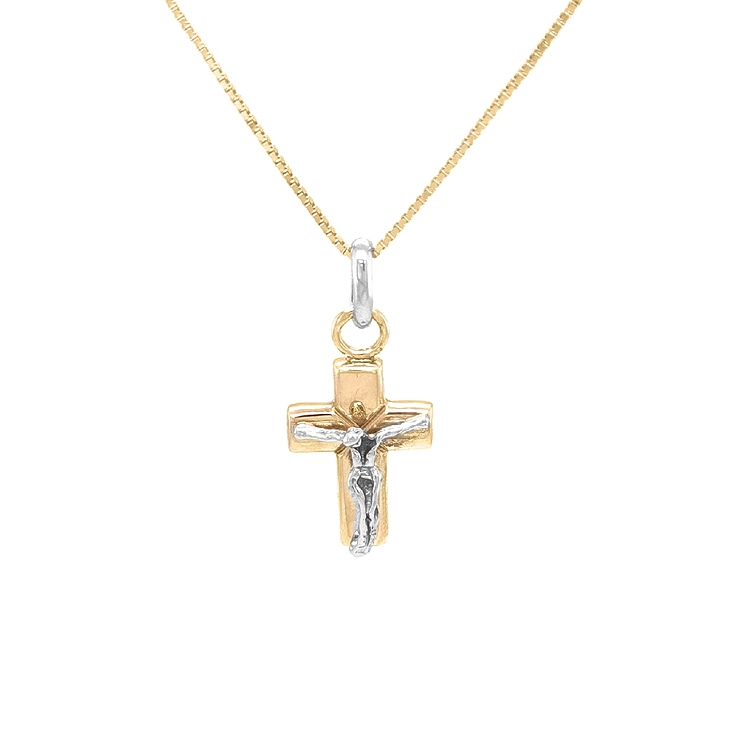Goldenes Kreuz mit Jesus Christus