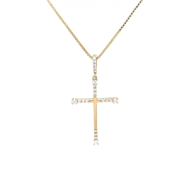 Goldenes Kreuz mit Zirkonen