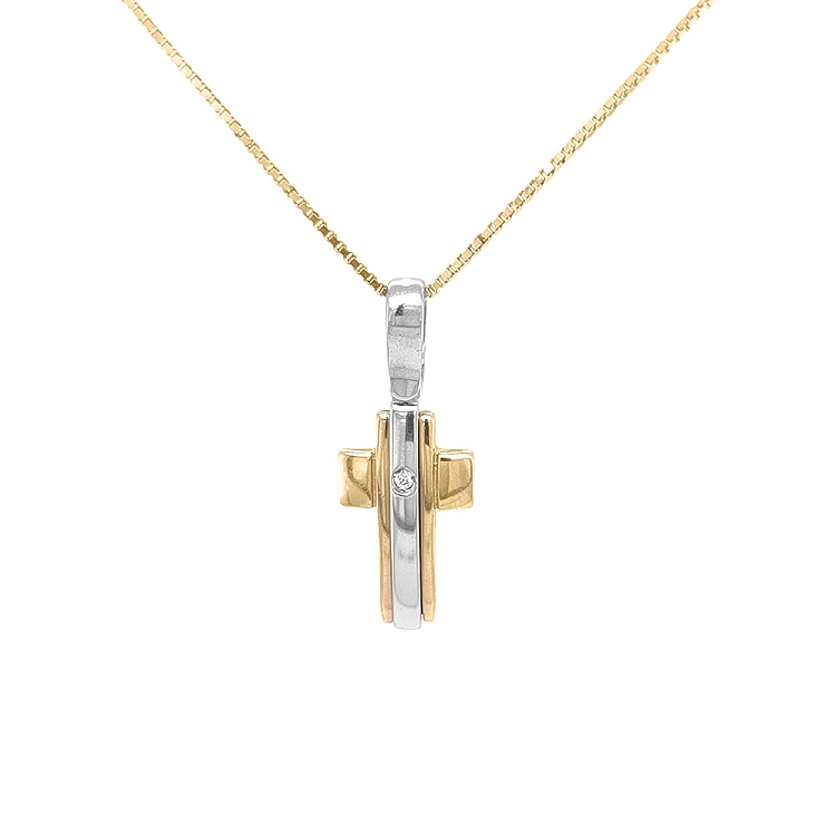Goldenes Kreuz mit Zirkon