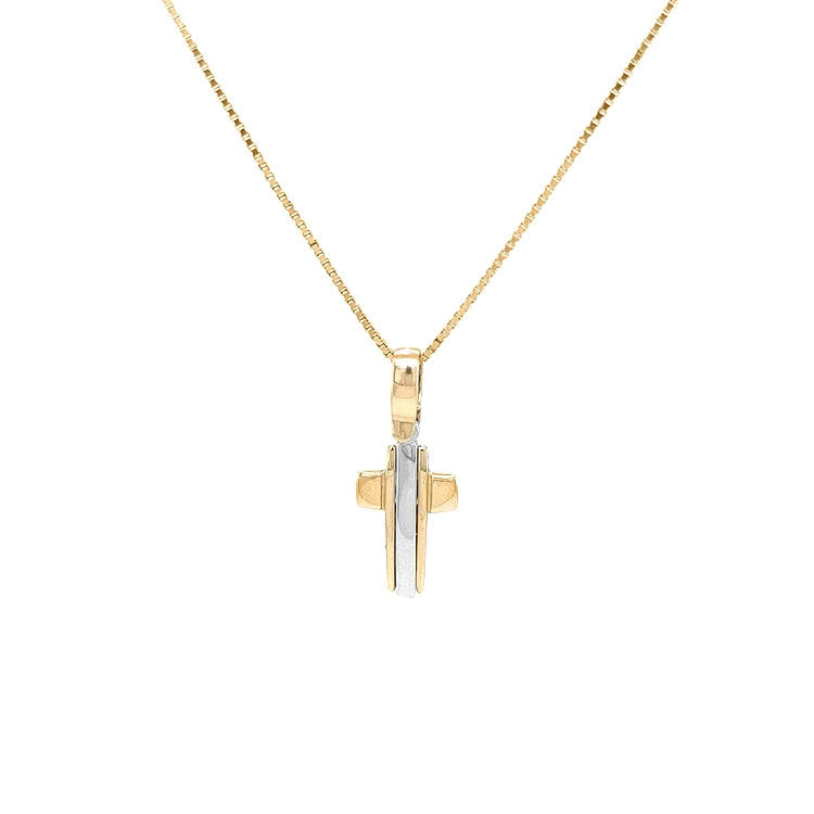 Goldenes Kreuz aus kombiniertem Gold