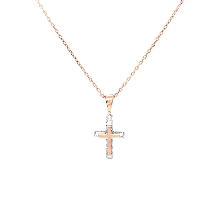 Goldenes Kreuz aus kombiniertem Gold