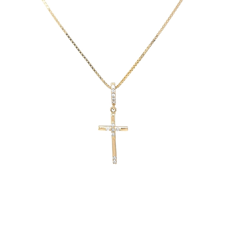 Goldenes Kreuz mit Zirkonen