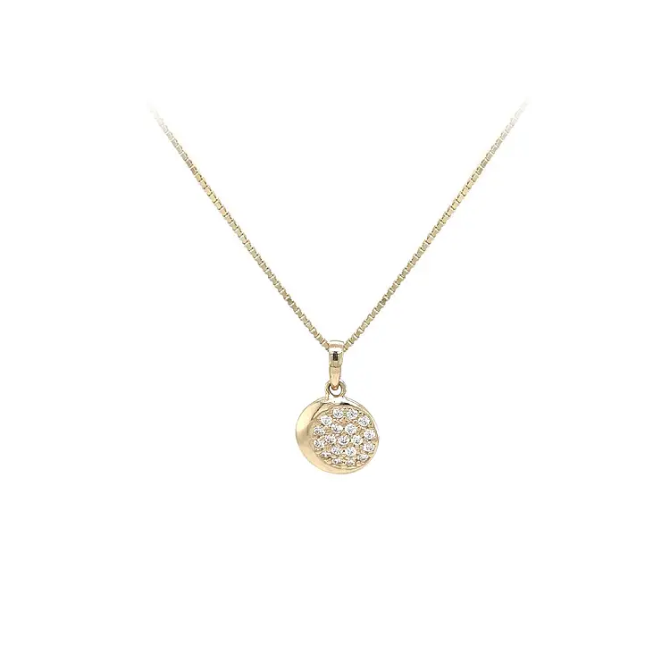 Gold-Anhänger mit Zirkonen