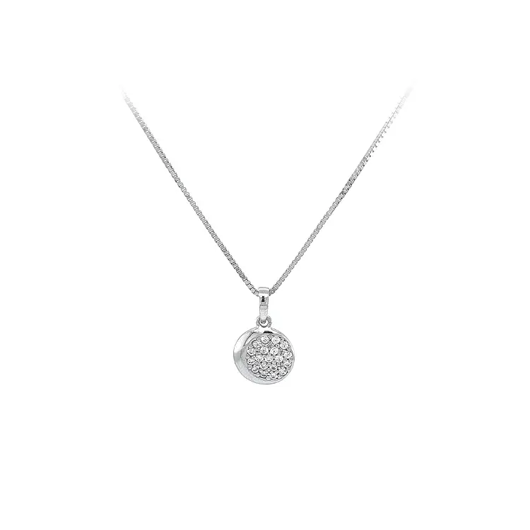 Weißgold-Anhänger mit Zirkonen