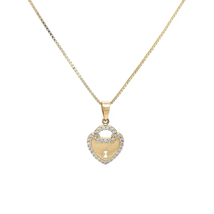 Gold-Anhänger Vorhängeschloss