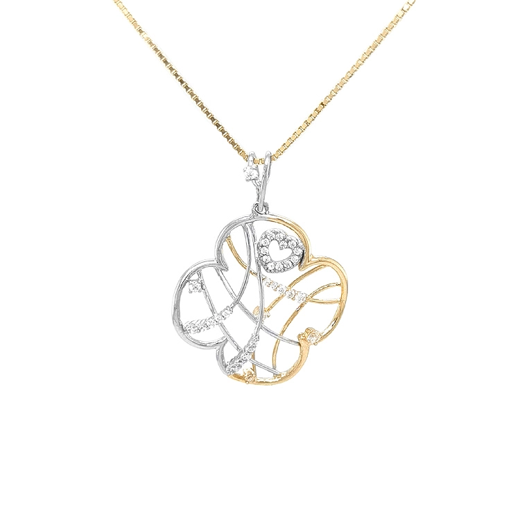 Gold-Anhänger mit Zirkonen