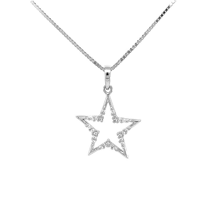 Goldstern-Anhänger mit Zirkonen