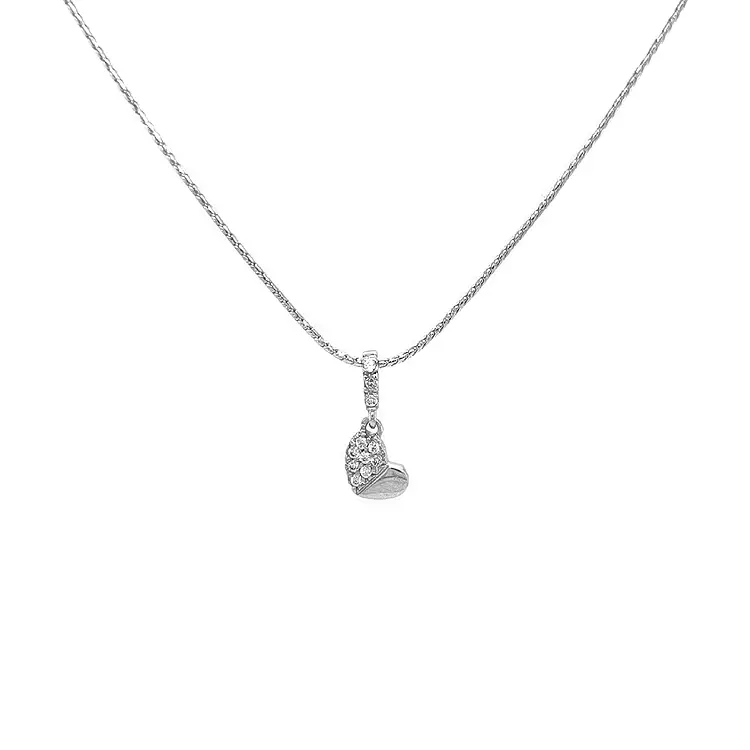 Gold-Anhänger Herz mit Zirkonen