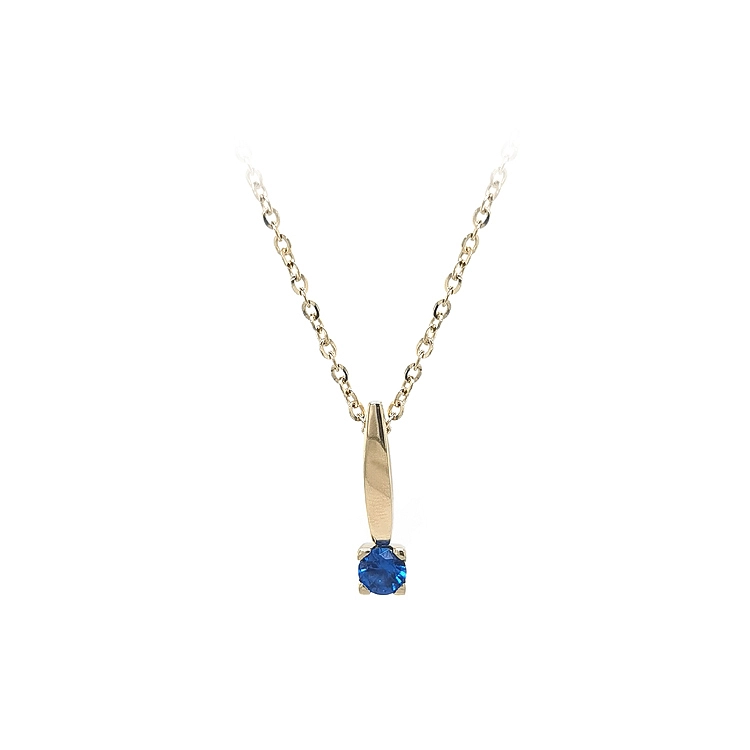 Goldene Halskette mit blauem Stein
