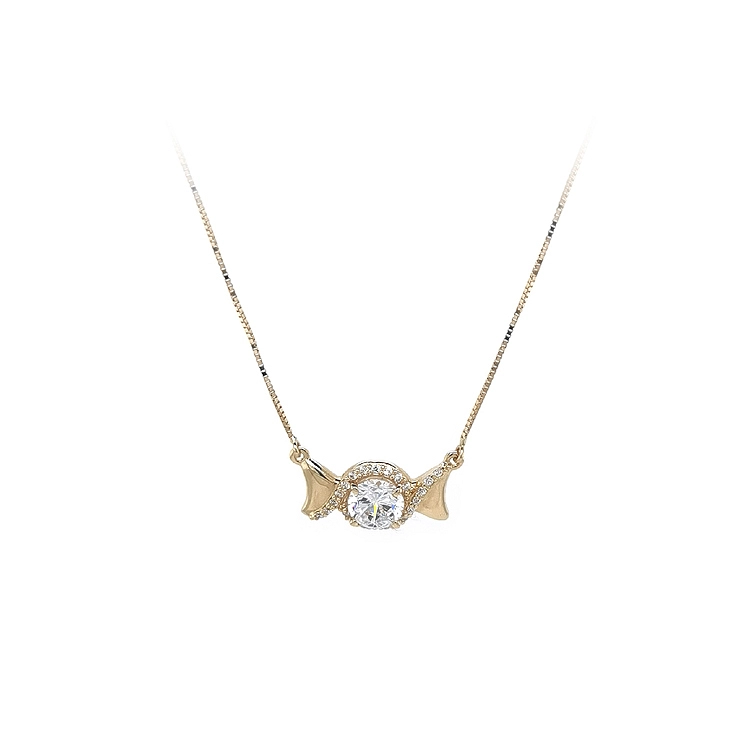 Goldhalskette mit Zirkonen