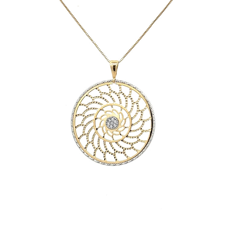 Gold-Anhänger mit Zirkonen
