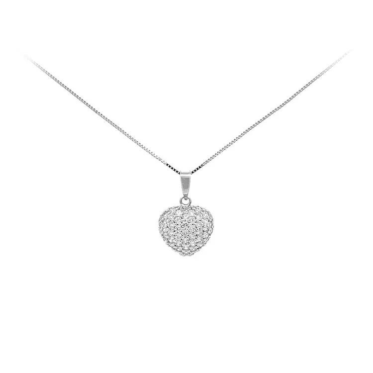 Gold-Anhänger Herz mit Zirkonen