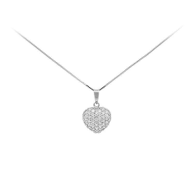 Gold-Anhänger Herz mit Zirkonen