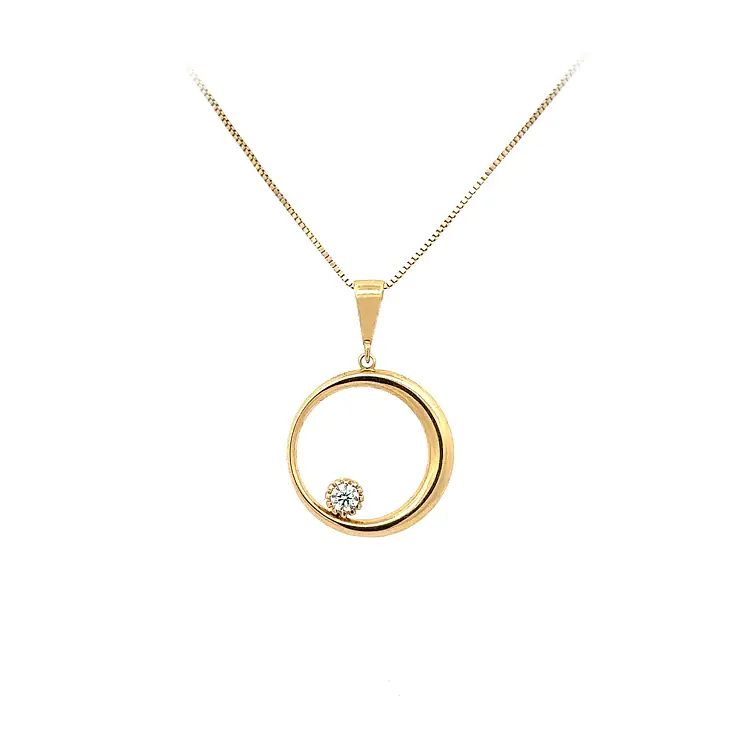 Gold-Anhänger mit Zirkon