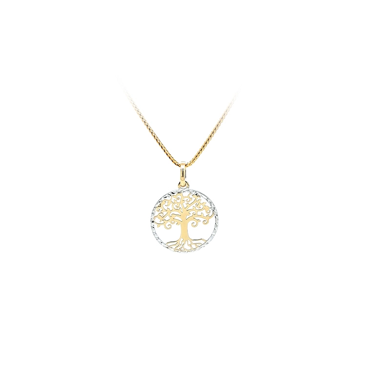 Anhänger Baum des Lebens aus Kombinationsgold