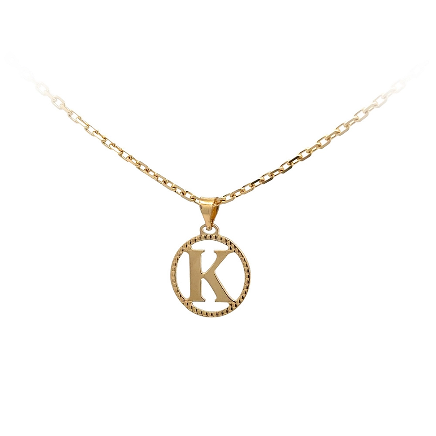 Gold-Anhänger Buchstabe K