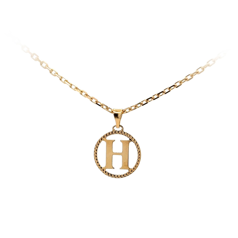 Gold-Anhänger Buchstabe H