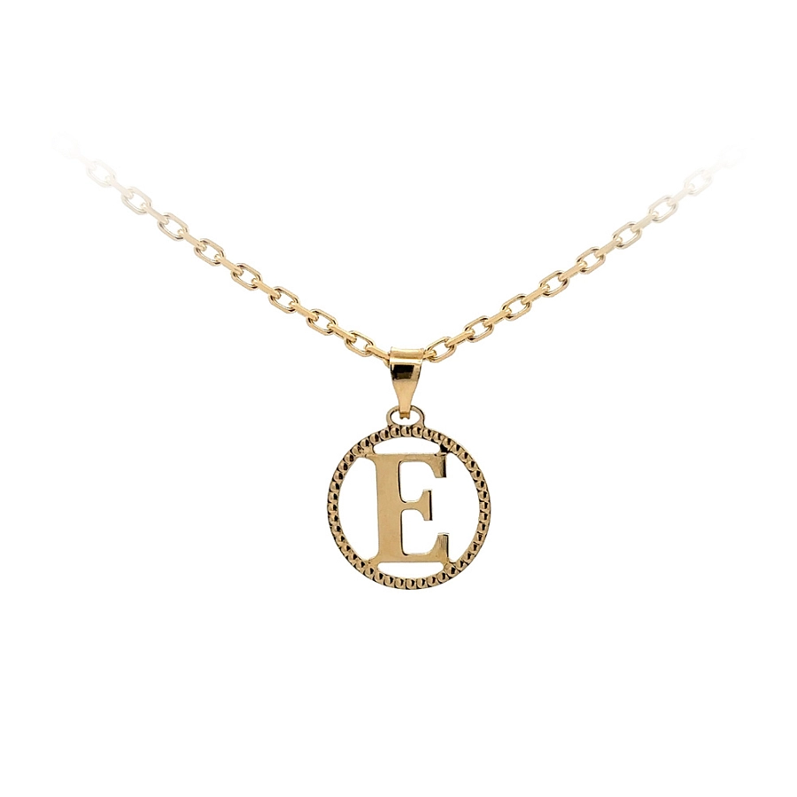 Gold-Anhänger Buchstabe E