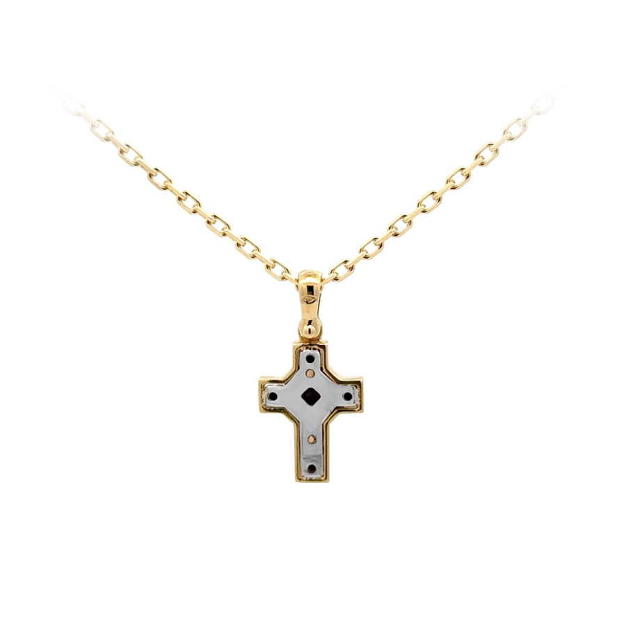 Anhänger Kreuz aus kombiniertem Gold
