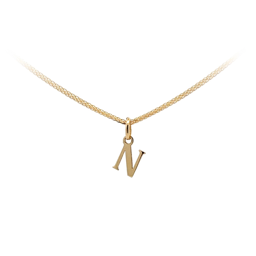 Gold-Anhänger Buchstabe N