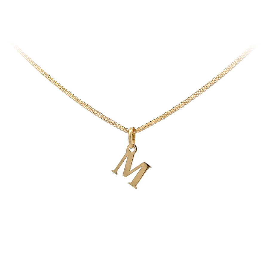 Gold-Anhänger Buchstabe M