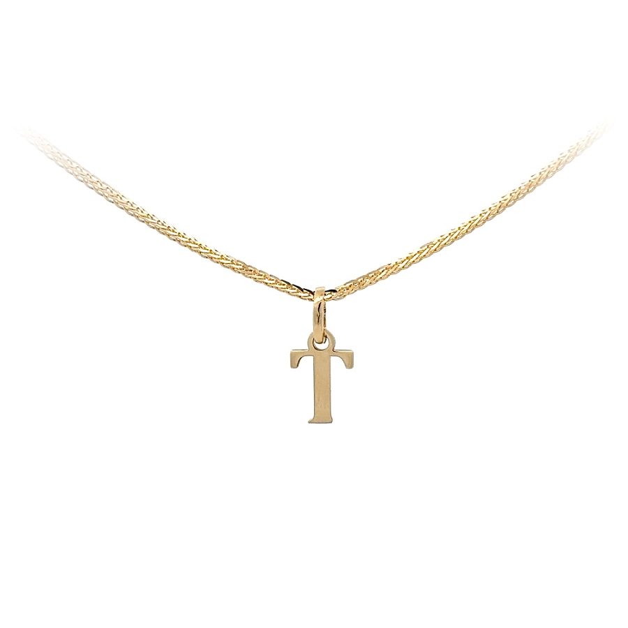 Gold-Anhänger Buchstabe T